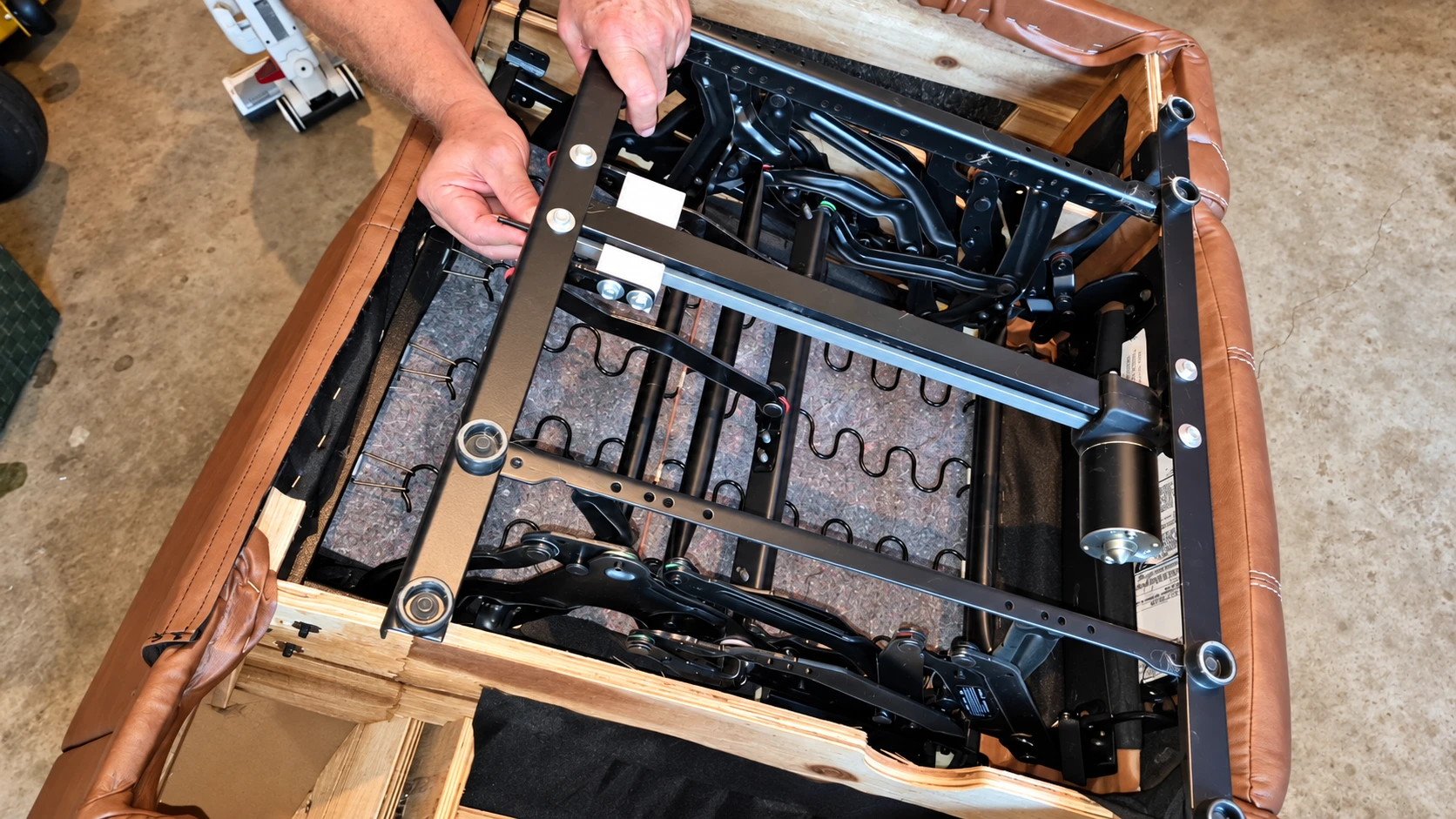 Recliner furniture repair project